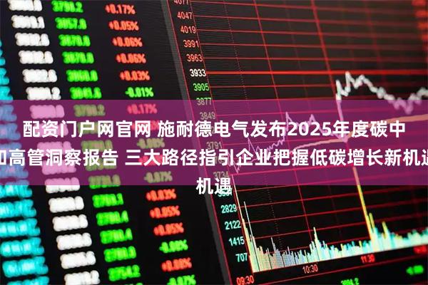 配资门户网官网 施耐德电气发布2025年度碳中和高管洞察报告 三大路径指引企业把握低碳增长新机遇